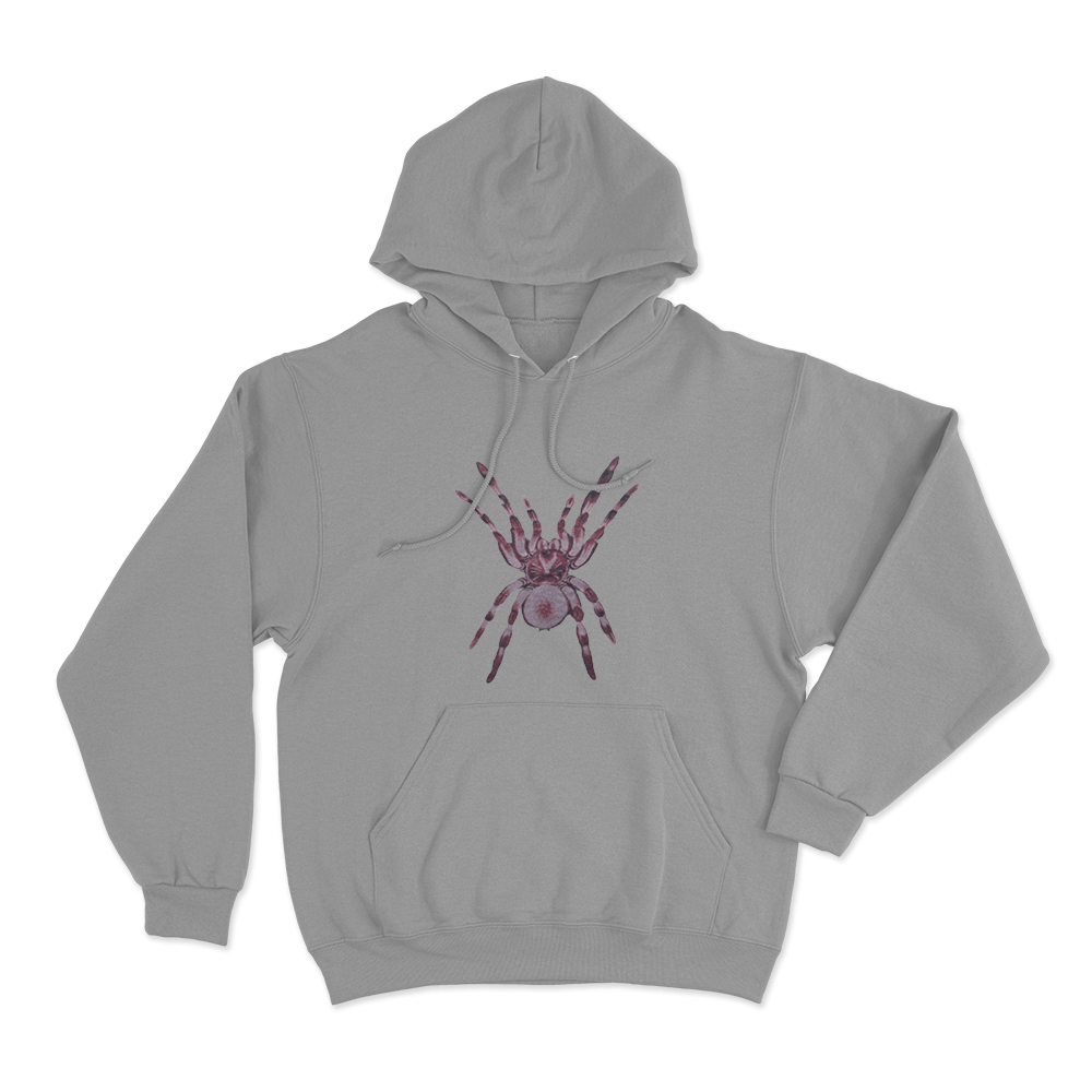 Crimson Spider Hoodie Grey Crimson Spider Hoodie Grey