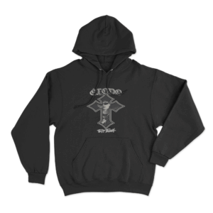 Gothic Cross Hoodie Black